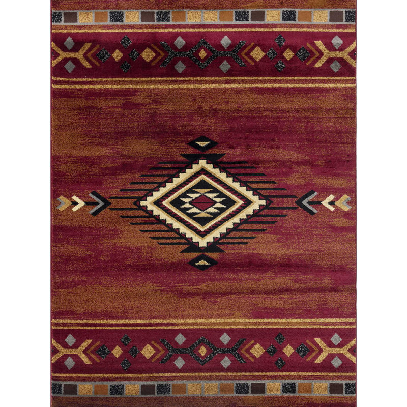Southwest Area Rug, Rectangle 7'10" x 10'3", Red