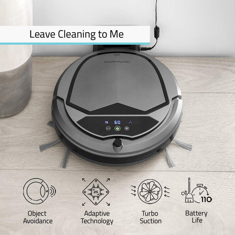Aspirateur et vadrouille sans sac Miravac Swerve, Noir