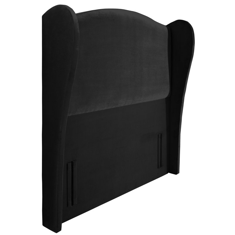 Felicity Upholstered Headboard, Small Double (4'), Black
