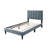 Gray Twin Bed Headboard, Stylish Tufting, Adjustable Up To 3", Brushed Linen, 12 Support, No Box Spring For Bedroom Headboard In Gray, Modern Design, Needed-295061042