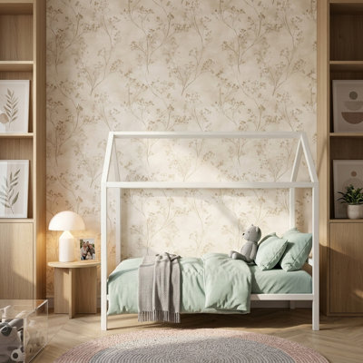 Papier peint sur fond blanc