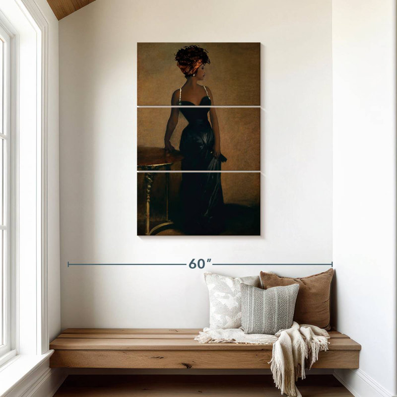 Navette d'inspiration afro-américaine inspirée de madame X, H 45 po x l 28 po