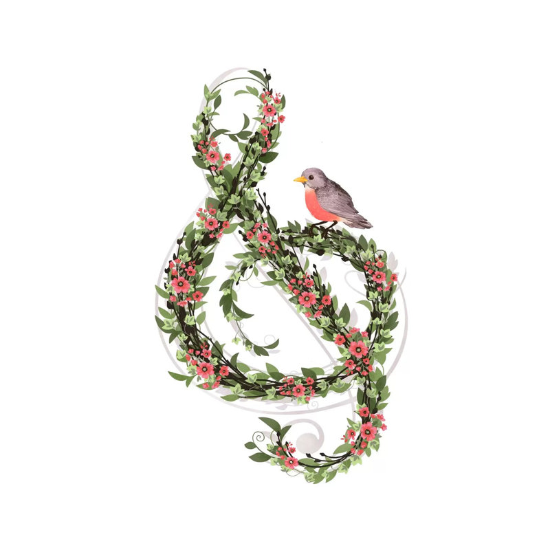 Robin's Song by Laura Graves - Wrapped Canvas Print, 66.04 cm H x 45.72 cm W x 3.175 cm D