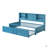 Metal Twin Size Daybed With Twin Size Trundle, Storage Shelves And USB Ports