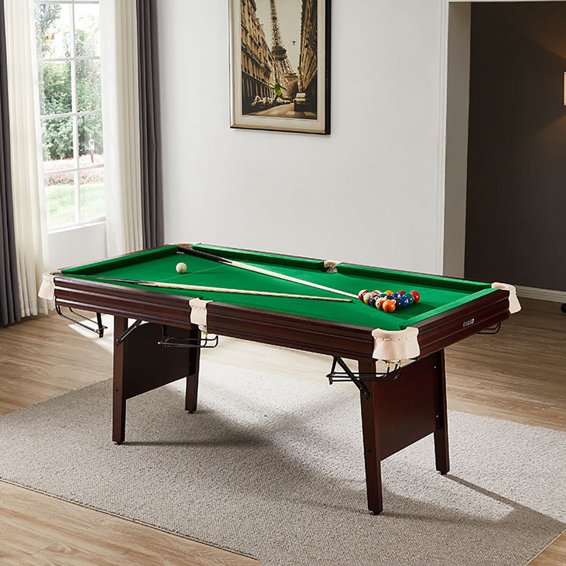 Table de billard pliante en bois massif 6,99 pi, 34.45" H x 83.86" W x 42.32" D