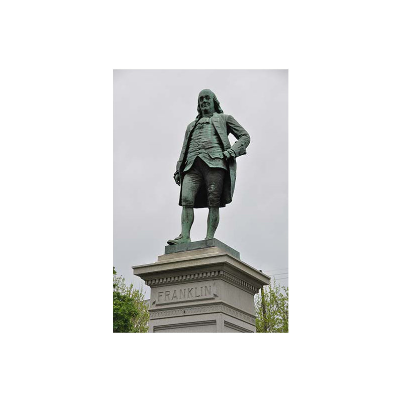Monument benjamin franklin-reproduction de photo, H 36 po x l 24 po x P 1,5 po