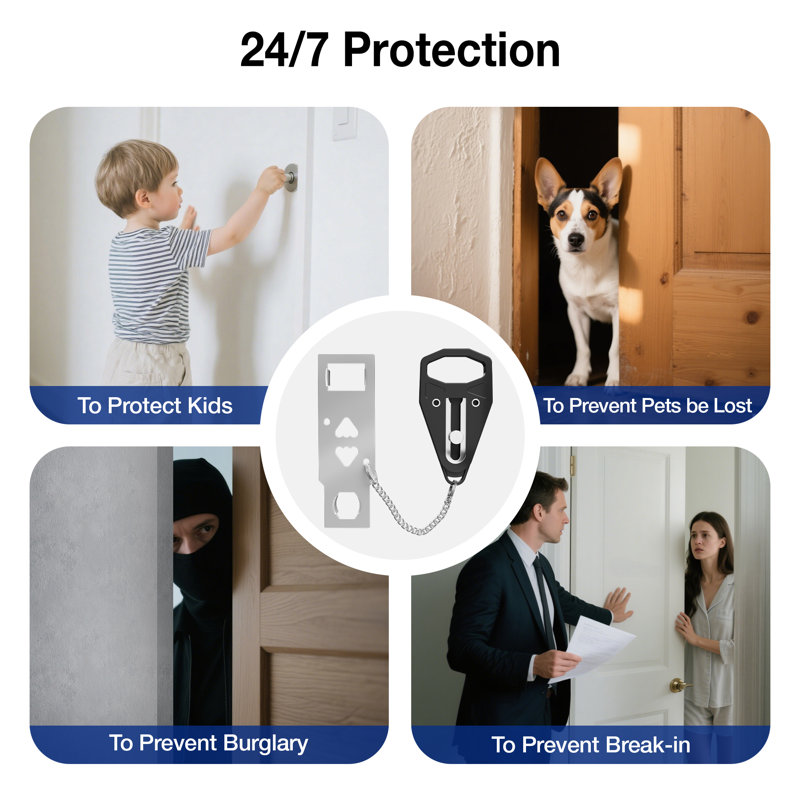 Serrure de porte portable avec serrure de sécurité portable pour plus de sécurité