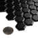 Metro 1" Hex Matte Black 10-1/4" x 11-7/8" Porcelain Mosaic Floor and Wall Tile