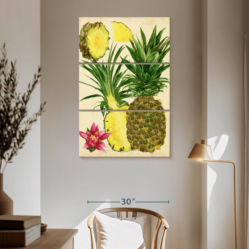 Yarlin Tropical Pineapple Study I, 65" H x 42" W