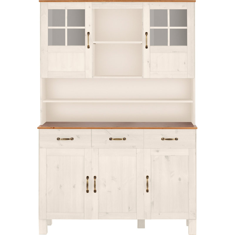 Martindale 125cm Solid Wood Sideboard, White/Honey