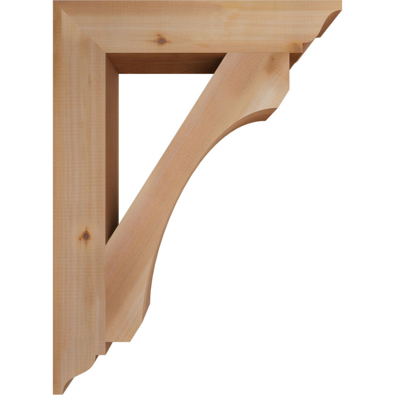 Support en bois rustique traditionnel BKTLEC01, Cèdre rouge de l'Ouest (lisse), H 30 po x l 3,5 po x P 22 po