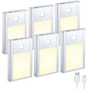 Ultra-thin Aluminum  Night Light - Rechargeable Magnetic Wall-mounted（set of 6）