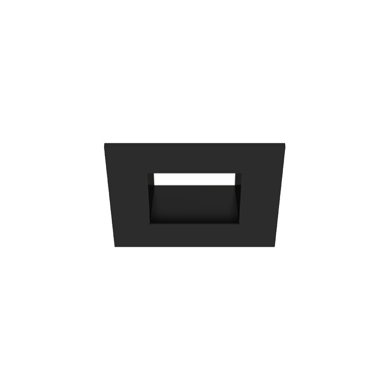 CSL Lighting Eco-Downlight 3" Standard Square Trim, Champagne, Black