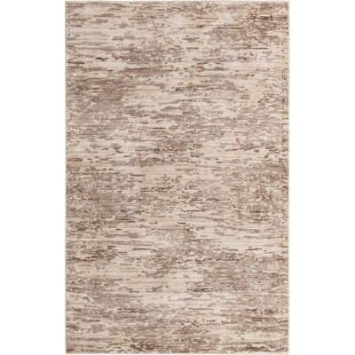 Tapis contemporain brun clair Araceli