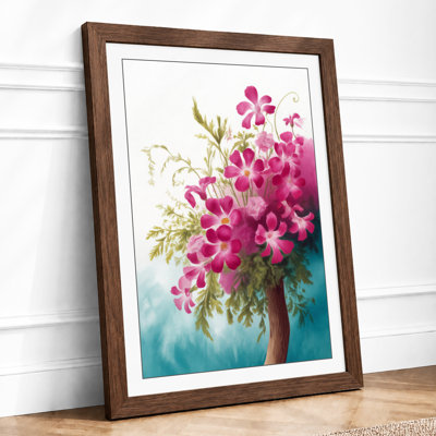 Magenta Blooms Botanical - Framed Print