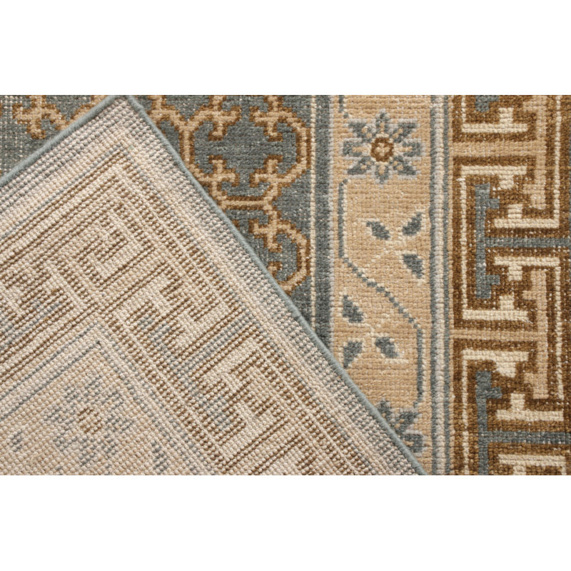 Distressed Homage Hand Knotted Wool Area Rug, Runner 3' x 8'