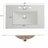 Space-saving White Ceramic Sink Solid Wood Bathroom Vanity For Modern Interiors