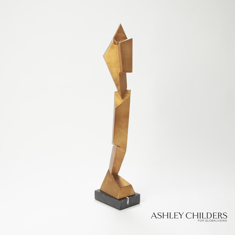 Facet Sculpture-Gold-Lg