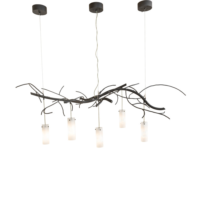 72" Long Winter Solstice Cilindro 5 Light Oblong Chandelier