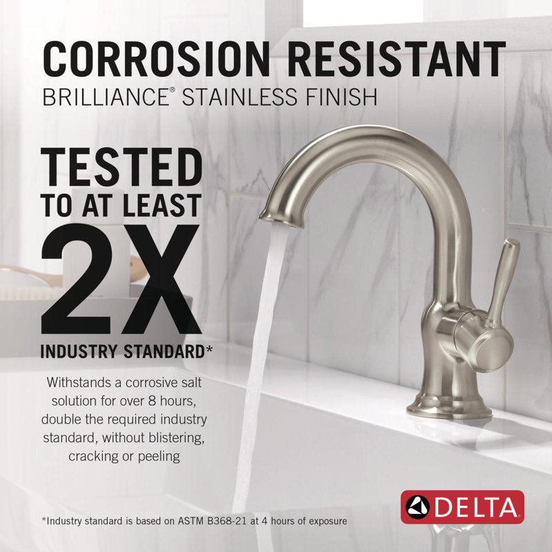 Single Handle Bathroom Faucet, Stainless