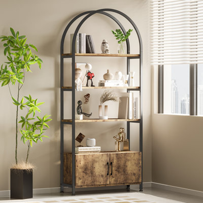 181.7cm H x 80.1cm W Iron Bookcase