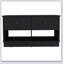 Banc de rangement Hamilton, deux tablettes ouvertes, deux tiroirs - noir