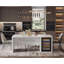 Grand îlot de cuisine de 8,7 po en imitation marbre avec espace de rangement, table d'îlot moderne avec mini-réfrigérateur pour la cuisine, la salle à manger, le bar maison, blanc