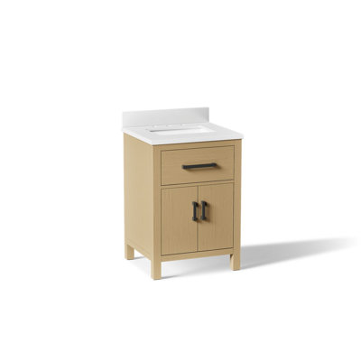 Kresla 24 In. Bathroom Vanity Cabinet With Sink And Quartz Top