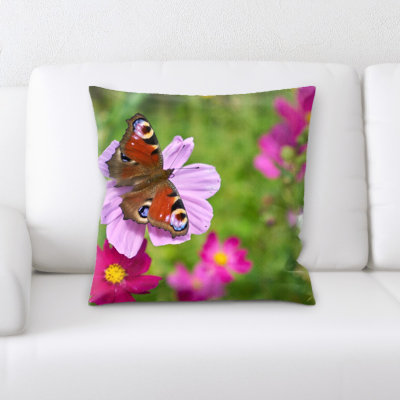 Soft Ferns I Microsuede Reversible Throw Pillow