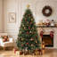 Artificial Christmas Tree, Hinged Xmas Tree with 2419 PE & PVC Branch Tips, 6ft, Green