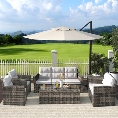 Madore 7 - Person Patio Conversation Set with Cushions