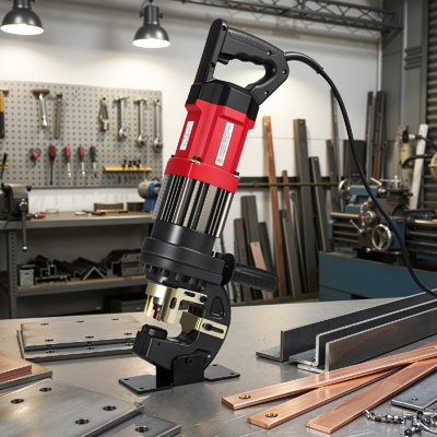 1400W Electric Hydraulic Hole Puncher 110V Electric Hydraulic Punching Tool 22T Output Force Hole Puncher for Metal Steel Plate Iron Plate
