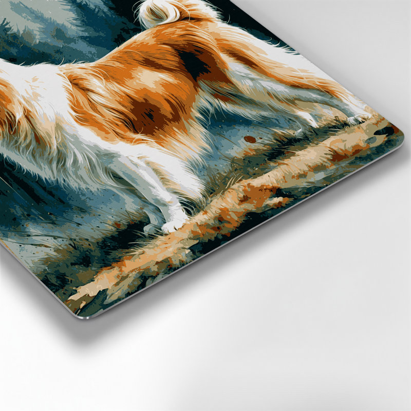 Dogs Eurasier Blue Metal Wall Art, 32" H x 32" W