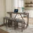 Bar Table Set With Power Outlet, Bar Table And Chairs Set, 4 Piece Dining Table Set, Industrial Breakfast Table Set, For Living Room, Dining Room, Game Room