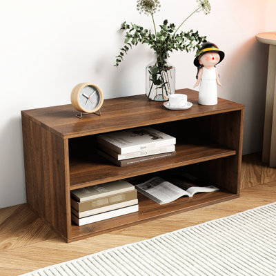 Stackable Cabinet For Storage - 28.56*14.02*14.38 Inches Mounted, Great Home Organization, Keep Books, Garments, , Picture Frames, Keepsakes, Walnut T