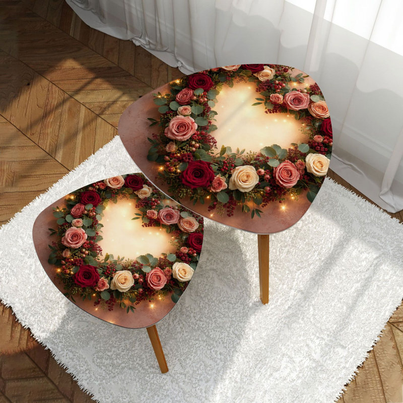 Ensemble de 2 tables basses gigognes Triangle