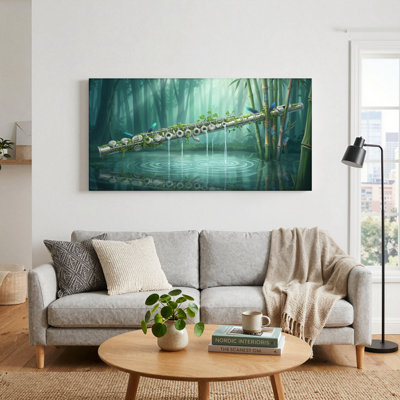 Flûte forêt, reproduction d'art sur toile, ensemble de 1