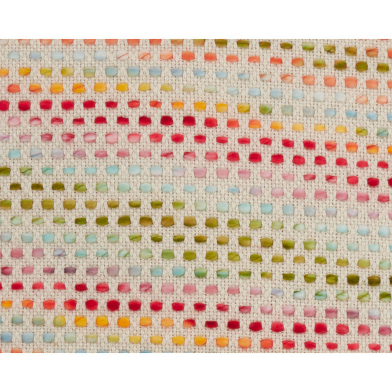 Fraser Woven Cotton Blend Table Runner with Confetti Pattern, Red/Green/Orange
