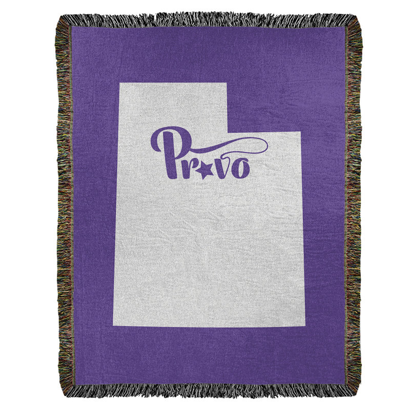 Jeté en coton tissé provo utah, l 60 po x L 80 po, Mauve