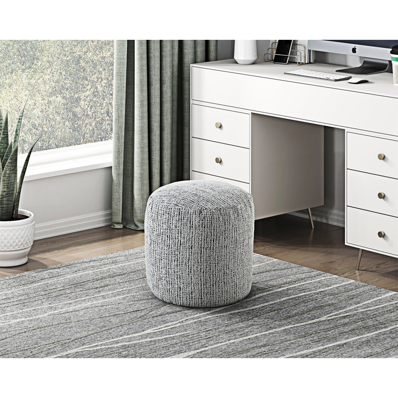 Repose-pieds Upholstery, Gray Chenille