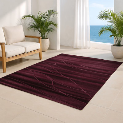 Tapis rouge abstrait intérieur et extérieur