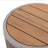Outdoor Rattan Rope & Acacia Wood Side Table - Patio Balcony Furniture For Garden, Yard, Balcony - Weather Resistant-1204800479