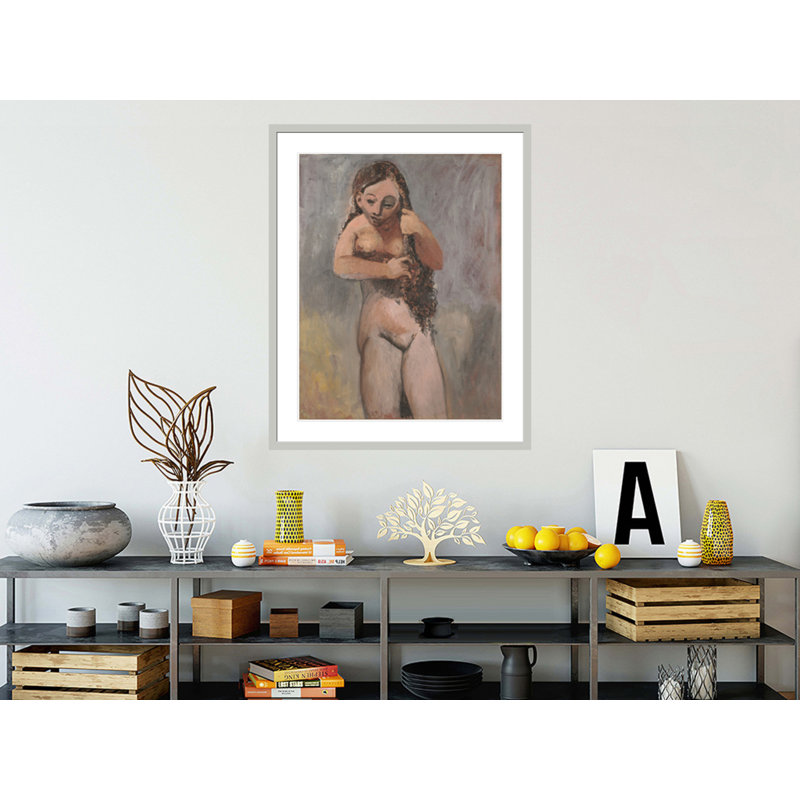 «Nude Combing Her Hair» par Pablo Picasso, impression giclée sur cadre, 41.5" H x 33.4" W