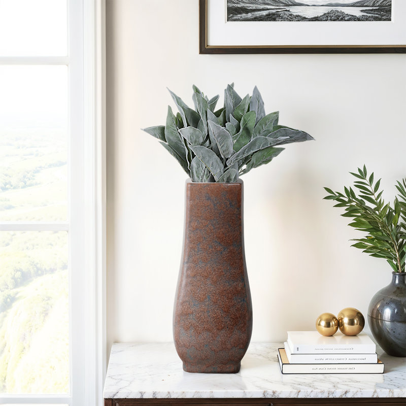 Grand vase en céramique Dakota Fields Gresham, Hauteur totale - 14 po 