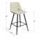 Seidman 26" Upholstered Low Back Counter Stool