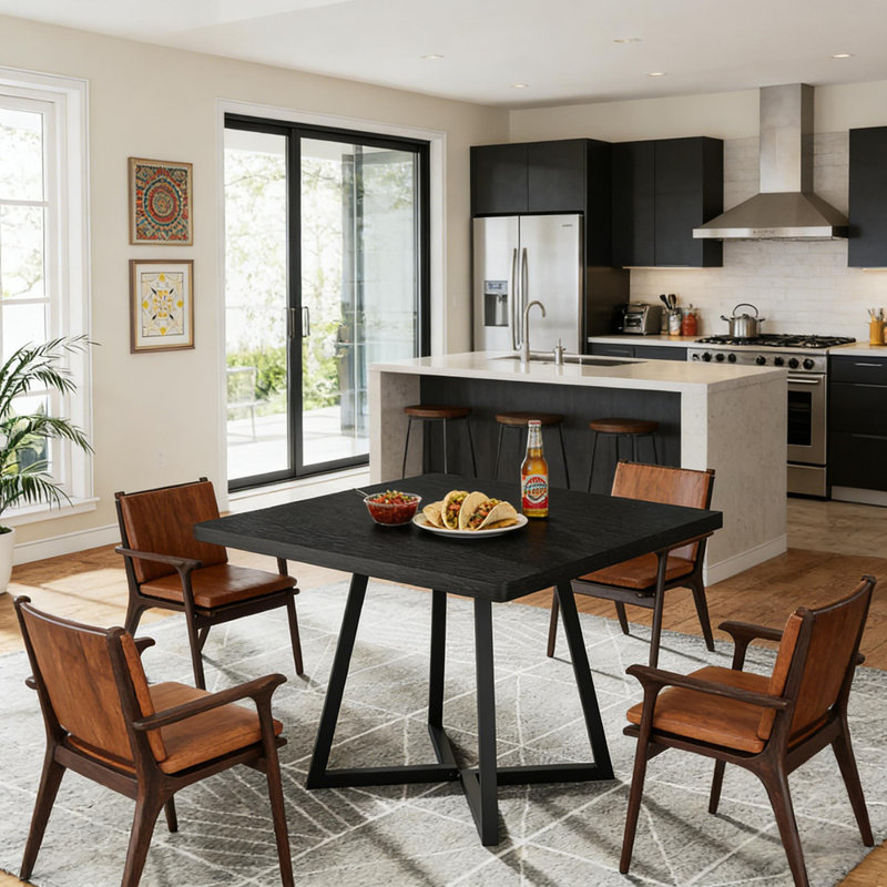 Table basse carrée avec charme rustique et rangement spacieux, parfaite pour les salons et les invités., Noir