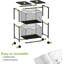 Chariot-classeur à lettres / légal avec 2 tiroirs de rangement, rangement sous le bureau, classeur vertical pour le bureau personnel, organisateur de dossiers suspendus, support d'imprimante de chariot utilitaire mobile, noir