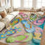  Tapis moderne de tapis d'intérieur moelleux de 5 x 7 pi avec envers en caoutchouc antidérapant pour la table de salle à manger-290911236