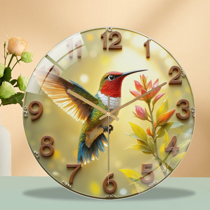 Horloge murale colibri 12 po
