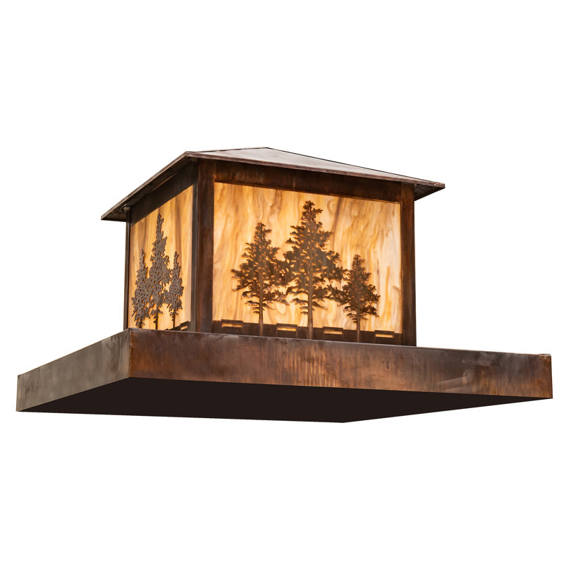 Rustic Lodge LED Pier Mount Light